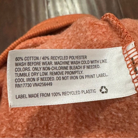 Toddlers Cat&Jack Orange and Navy Blue Hoodie - Picture 4 of 5